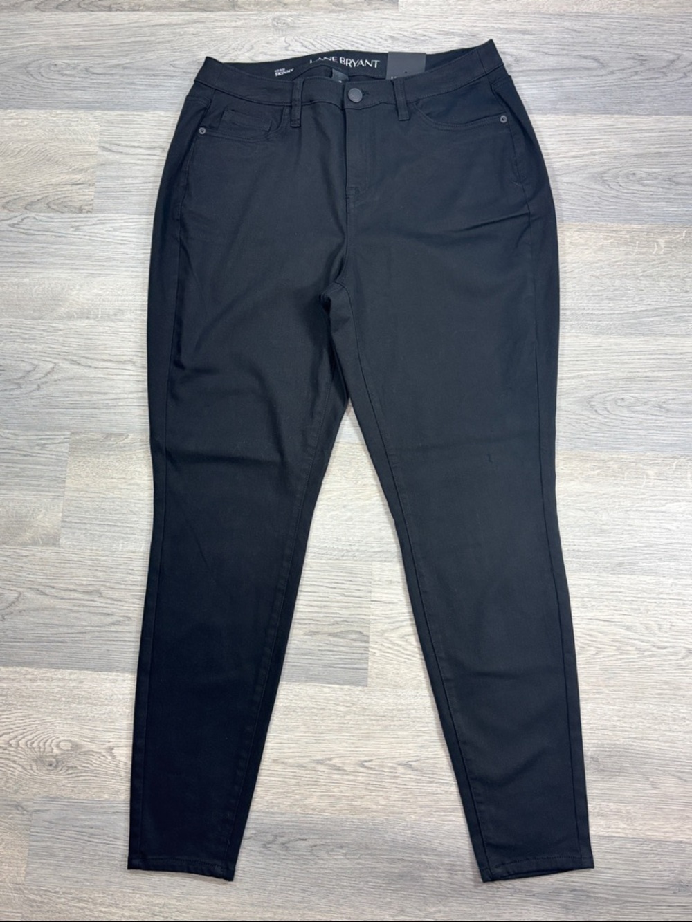Lane Bryant Black Mid Rise Skinny Jeans -‎ 16 NWT